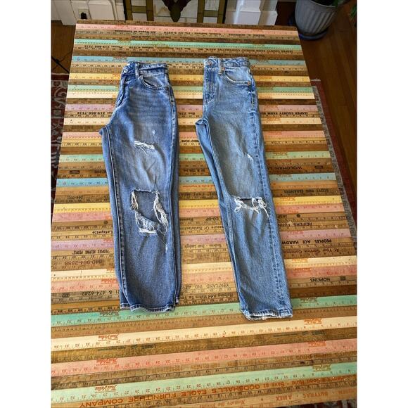 PacSun Denim - ZARA Pac Sun Women's 24 00 High Rise Jegging Distressed Lot of 2 Jeans Denim